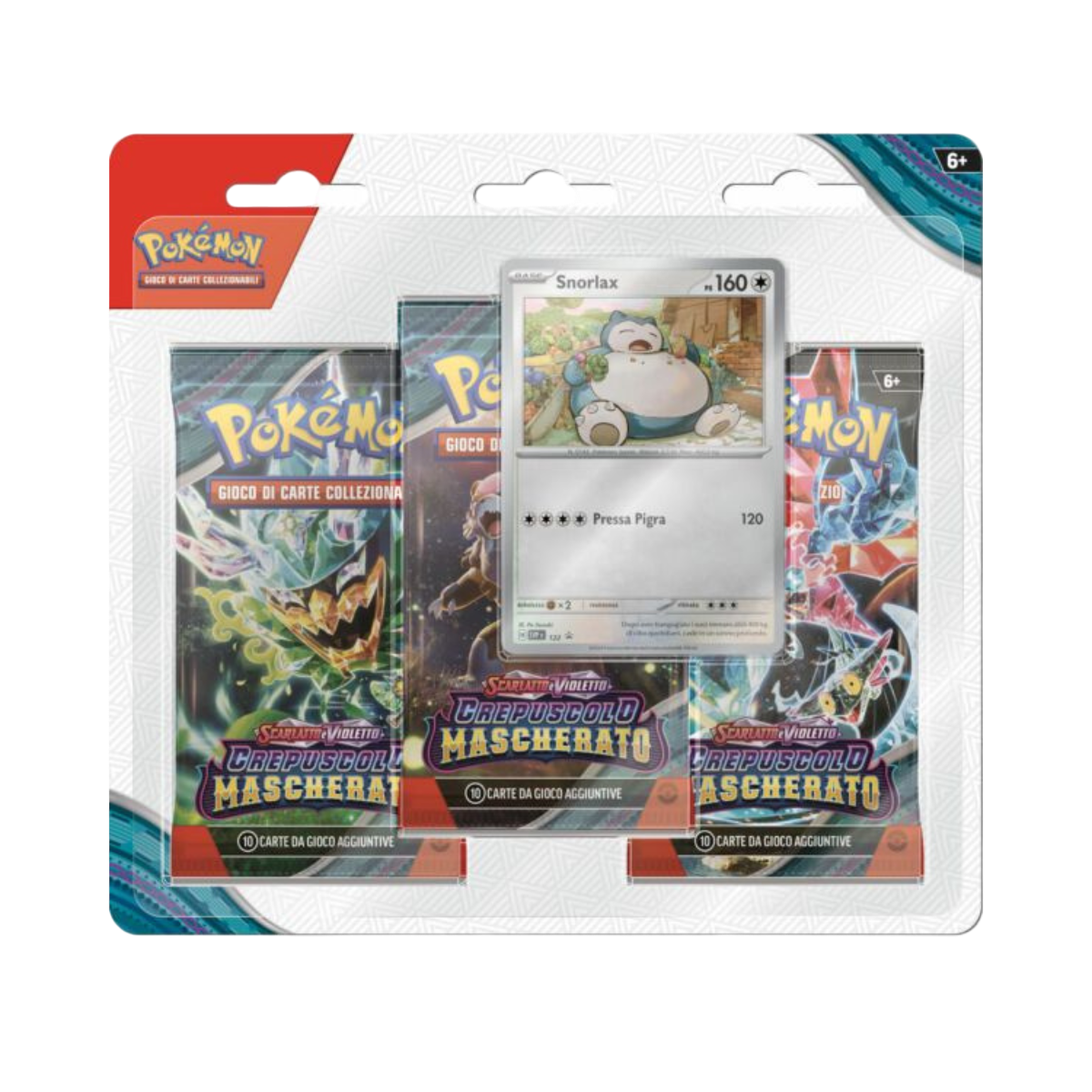 Scarlatto e Violetto Crepuscolo Mascherato 3 Pack Blister Snorlax (IT)