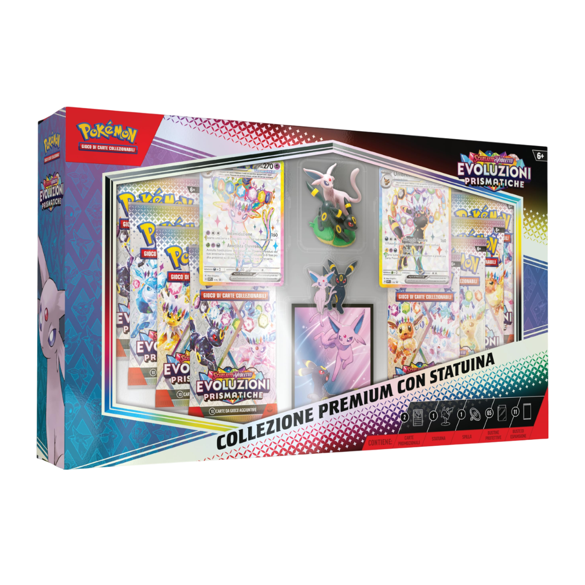 Collezione Premium Evoluzioni Prismatiche con Statuina Espeon e Umbreon (IT)